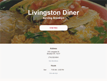 Tablet Screenshot of livingstondiner.com